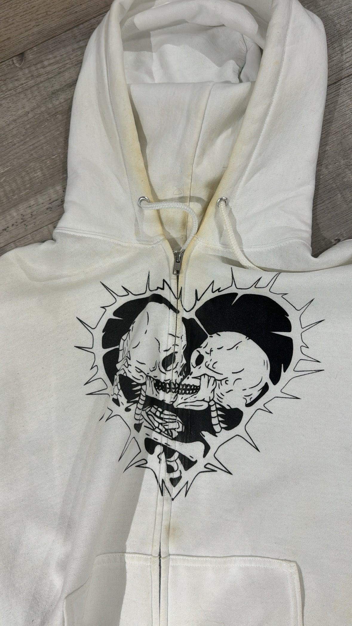 Skeleton Zip Up "White" - Thee76s