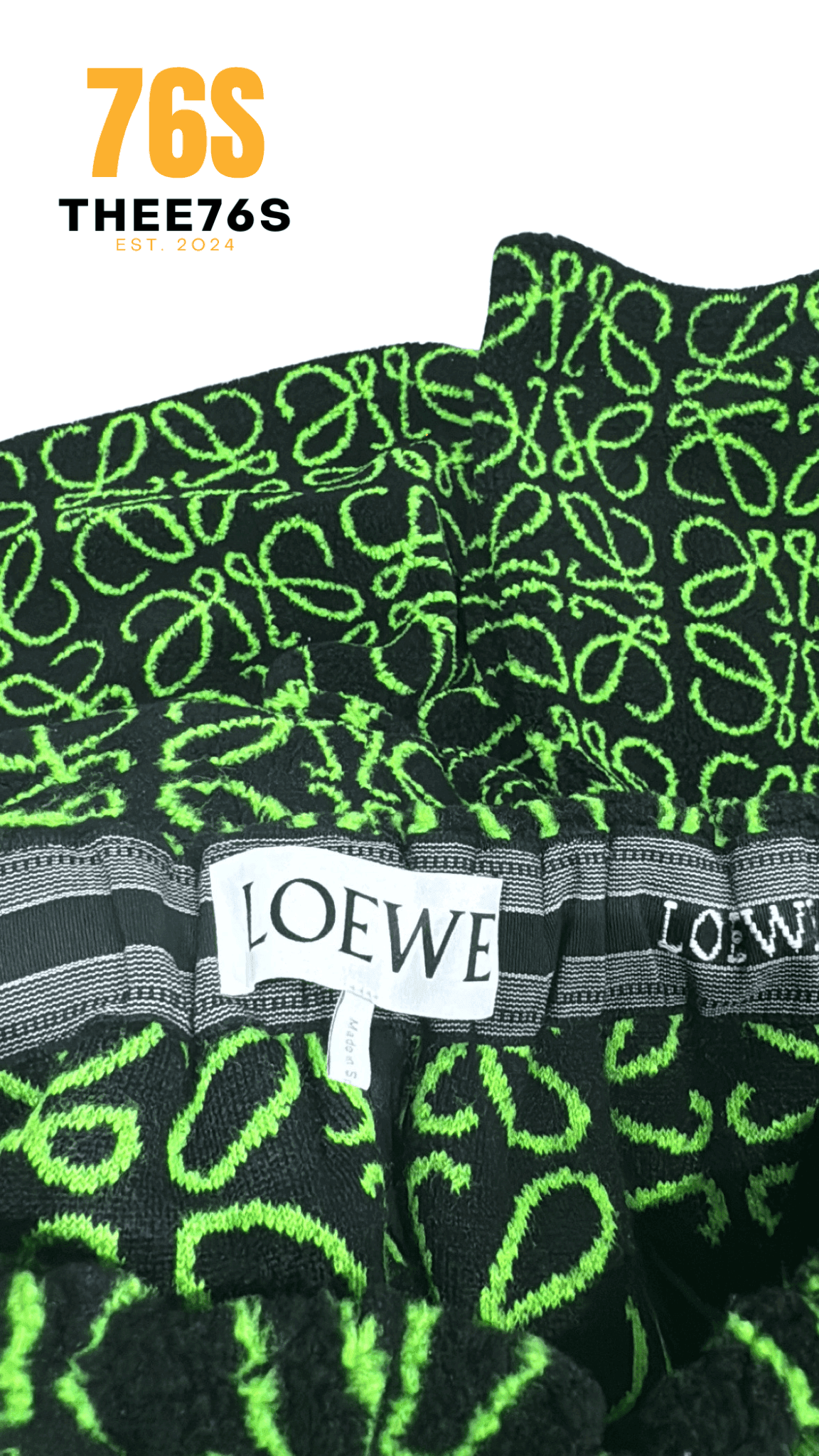 Logo print fleece shorts "Green" - Thee76s