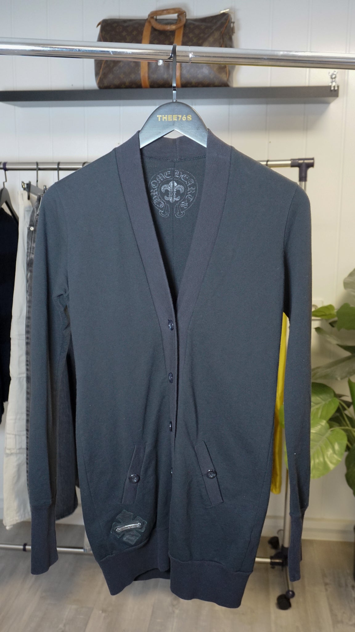 Patched Cardigan "Black"