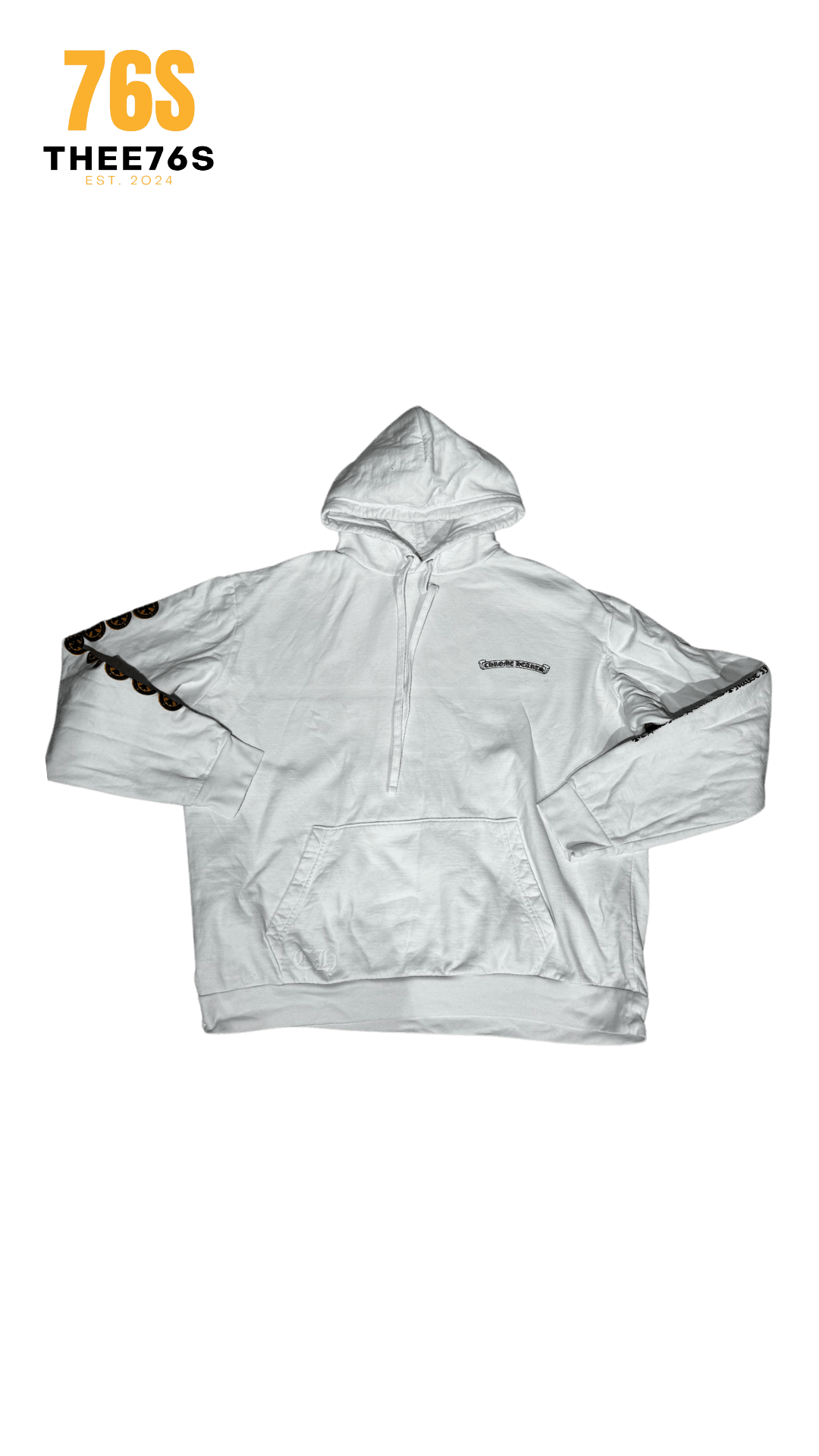 Yellow cross hoodie "White"