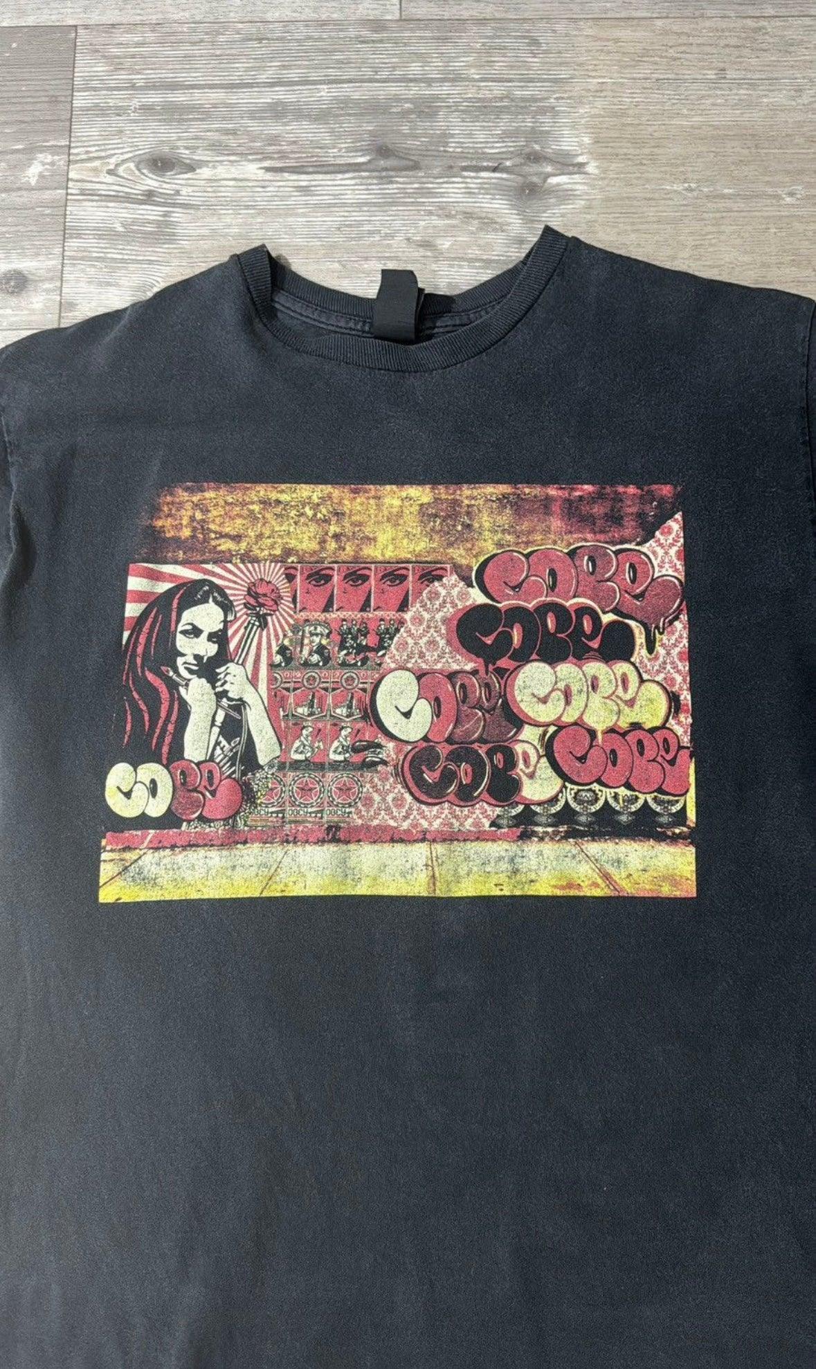 Y2K Obey X Cope Boxy Tee "Black" - Thee76s
