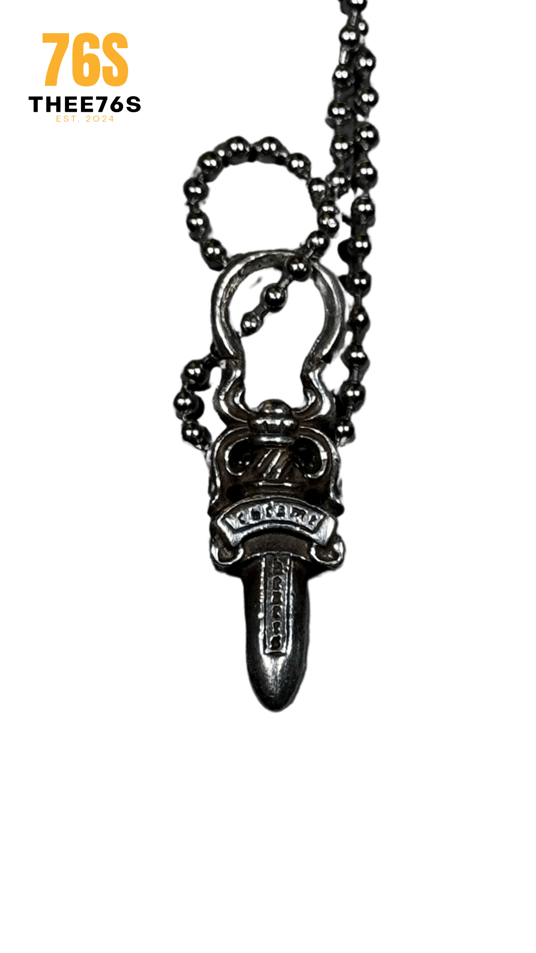 Dagger Zipper Pendant "Silver"