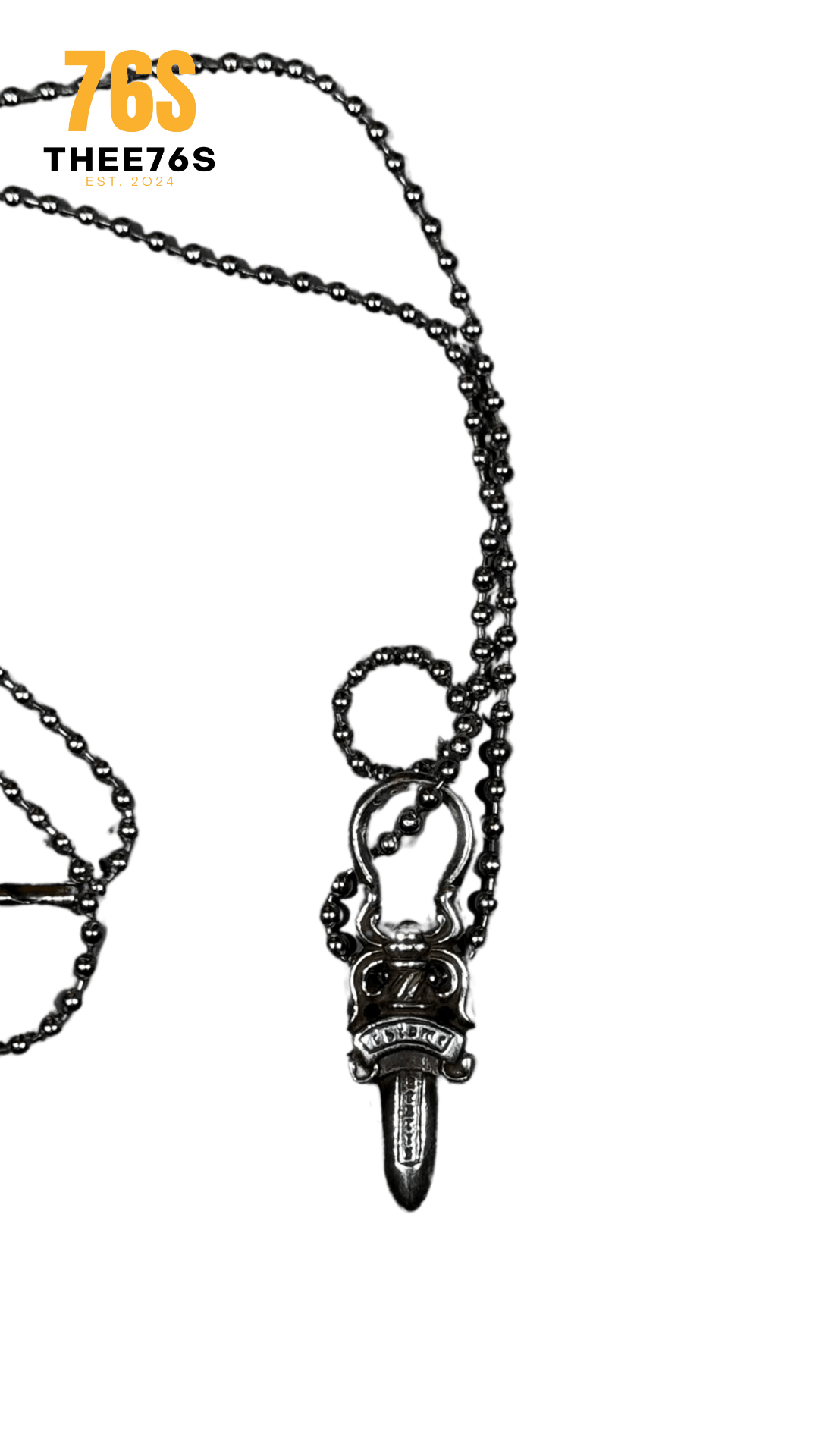 Dagger Zipper Pendant "Silver"