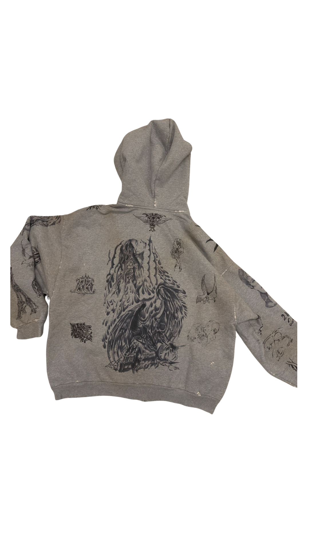 Balenciaga Tattoo Zip-Up Hoodie