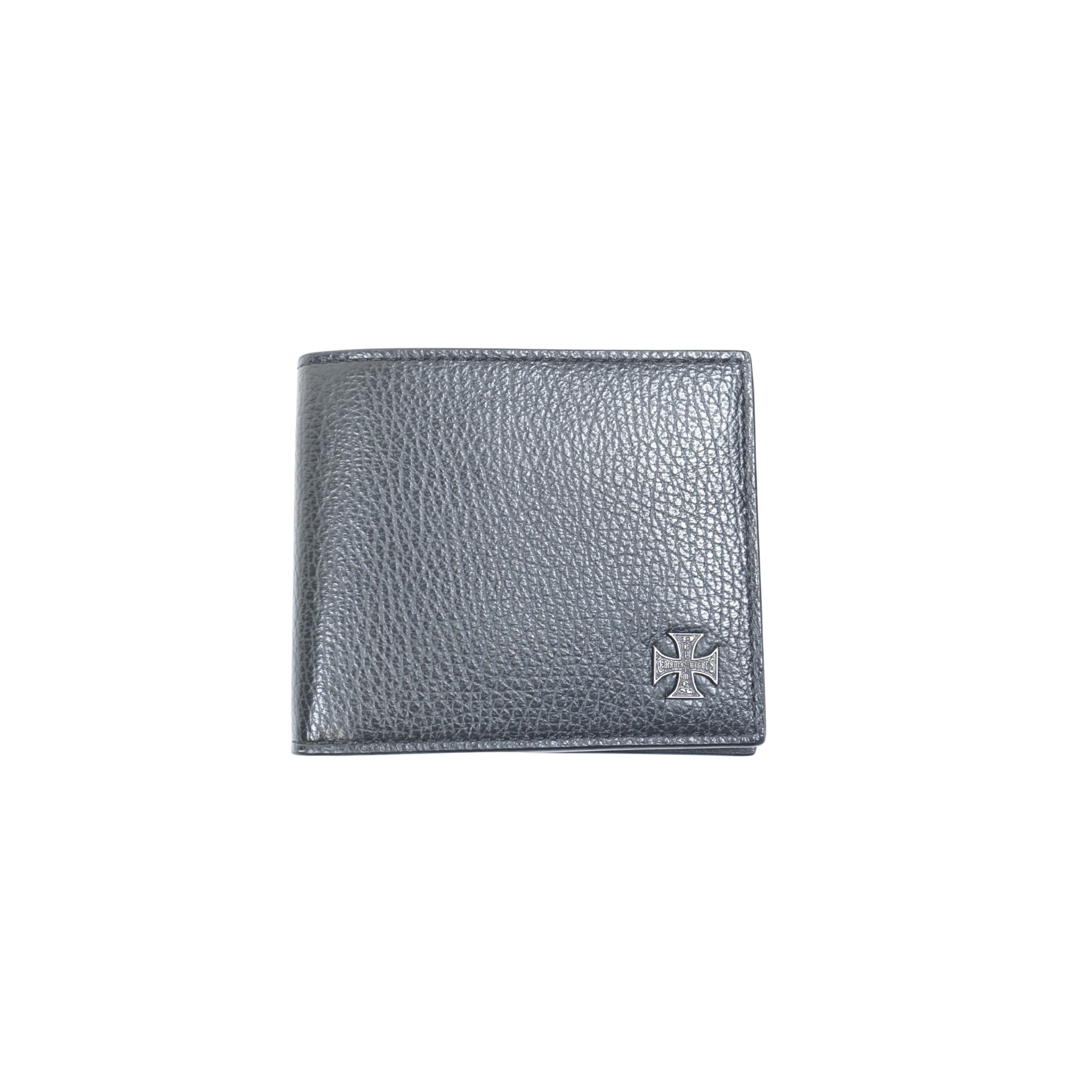 Schwarze Leder-Kreuzgeldbörse