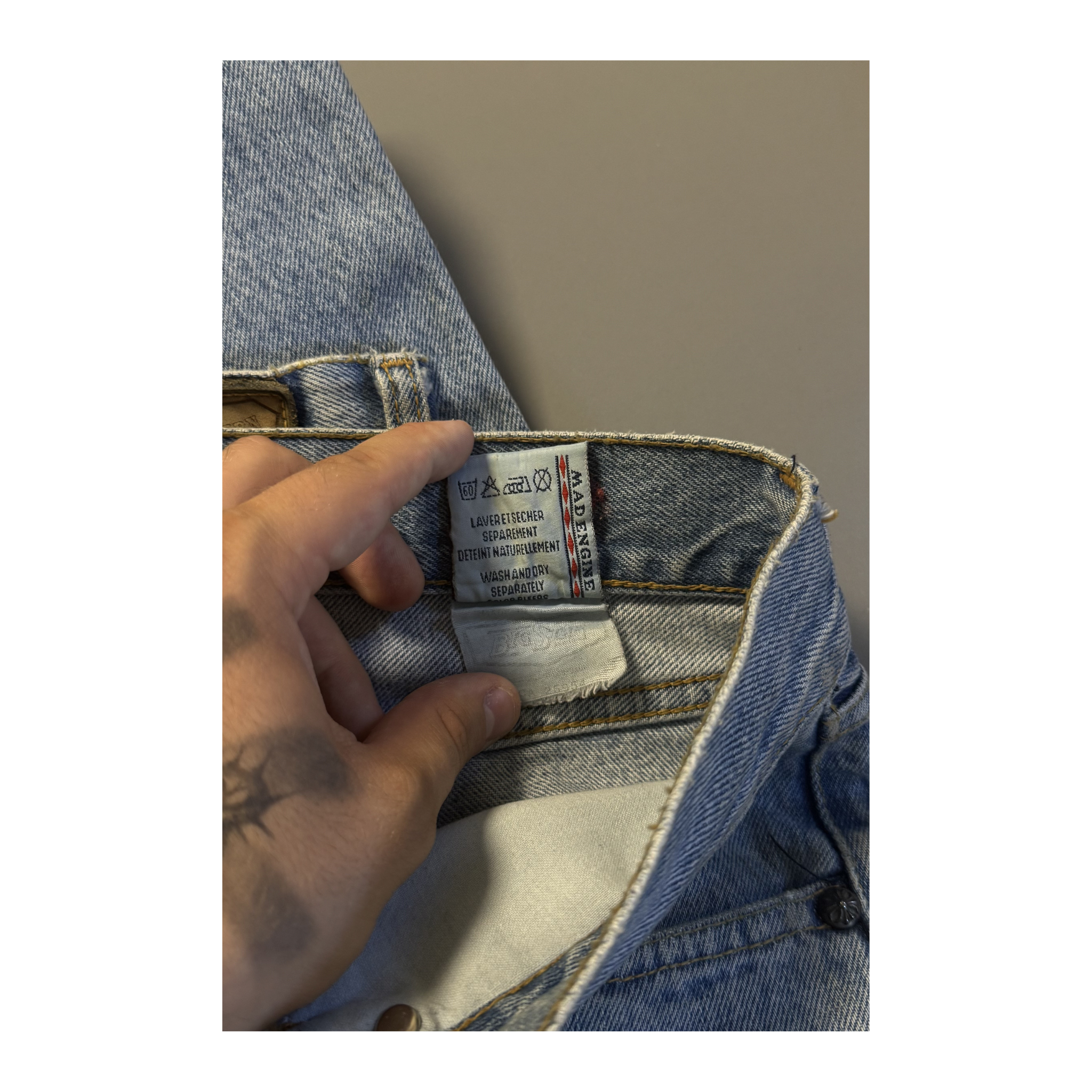 CEMETERY PATCH LIGHT BLUE BIG STAR DENIM