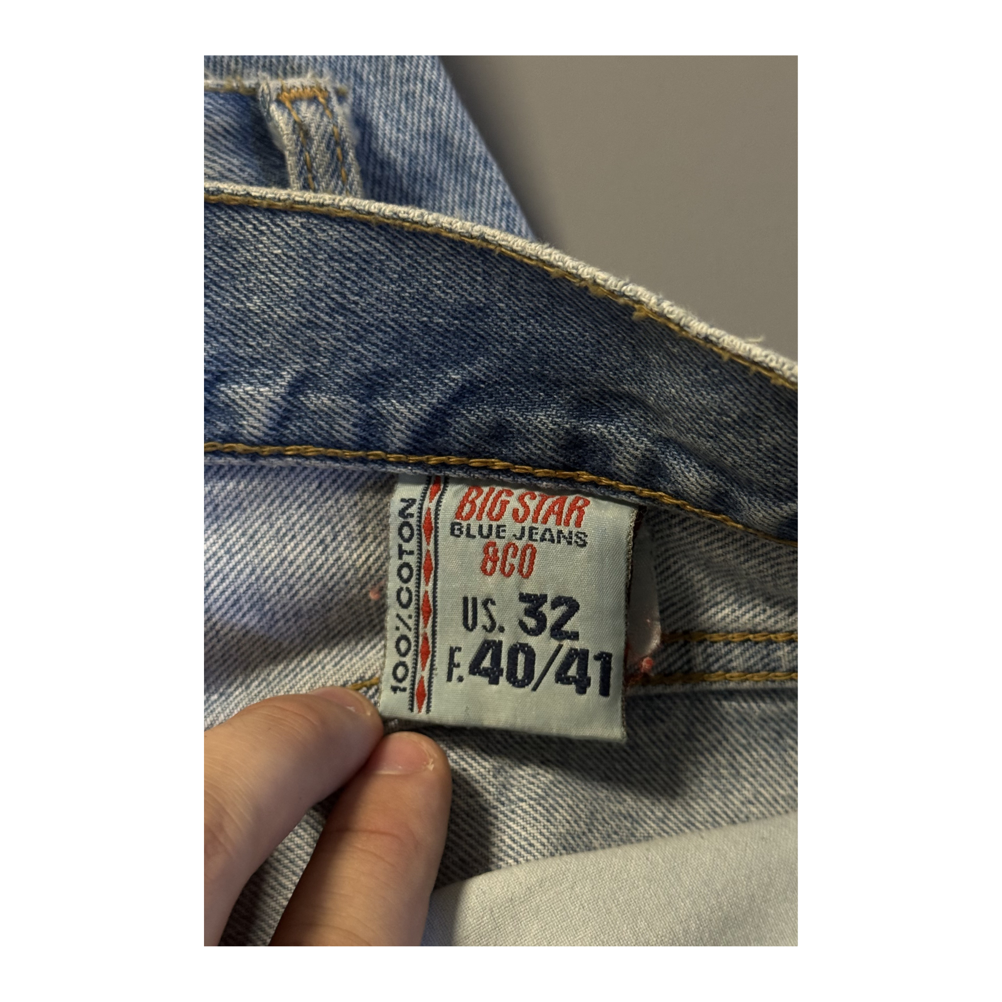 CEMETERY PATCH LIGHT BLUE BIG STAR DENIM