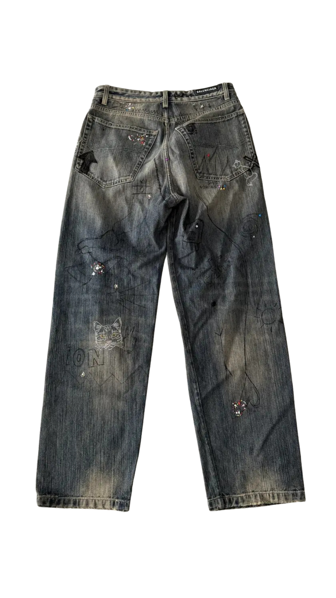 SS23 Dark Distressed Rhinestone "Blue"