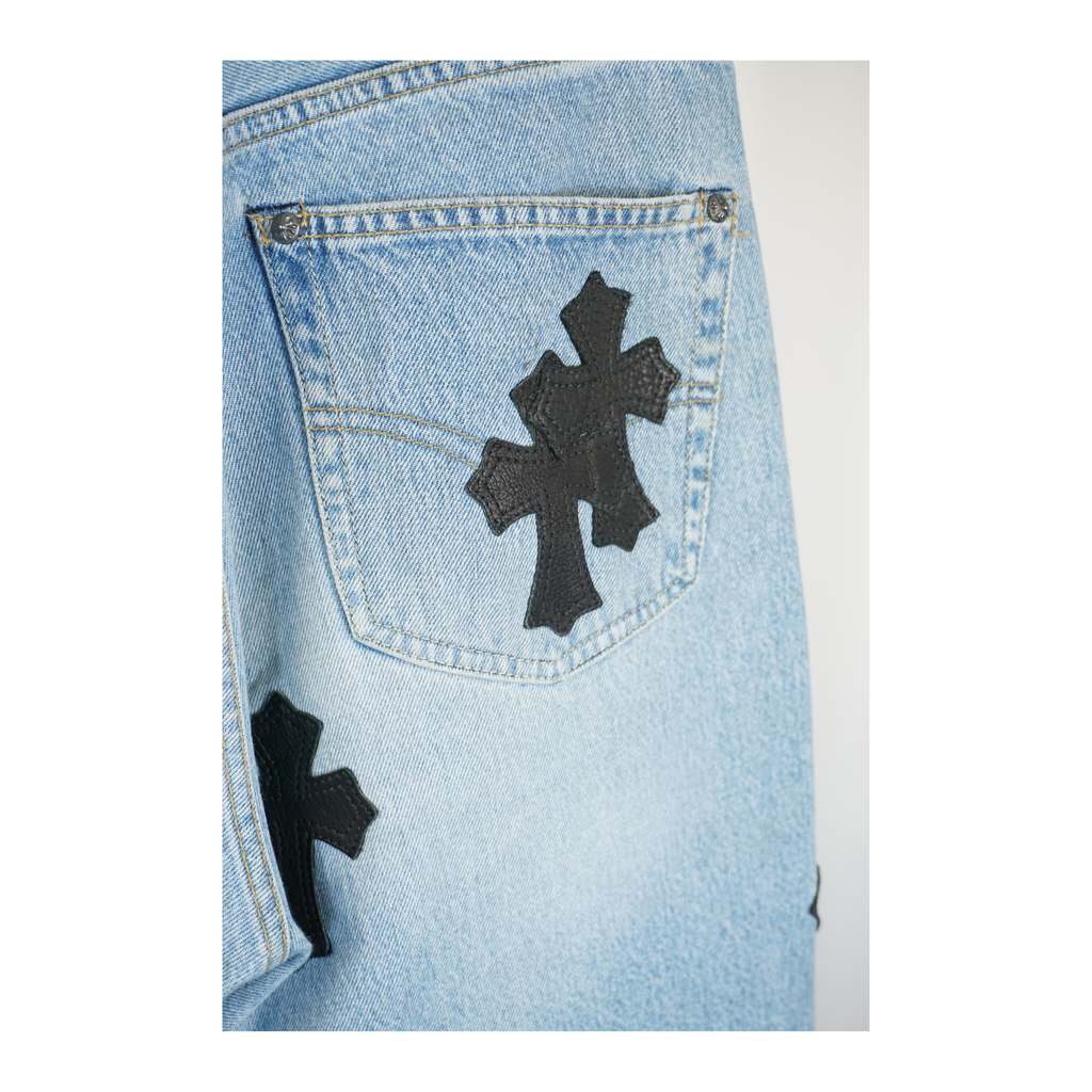CEMETERY PATCH LIGHT BLUE BIG STAR DENIM
