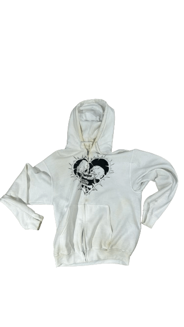 Skeleton Zip Up "White" - Thee76s