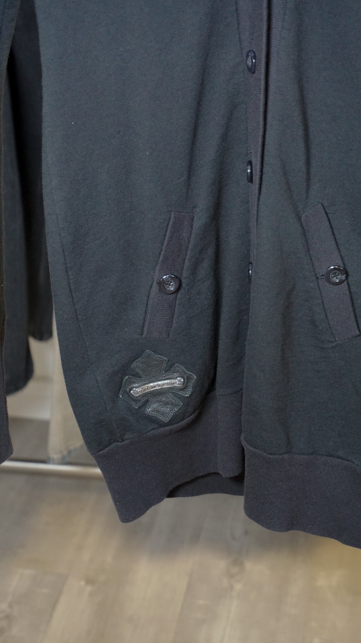 Patched Cardigan "Black"