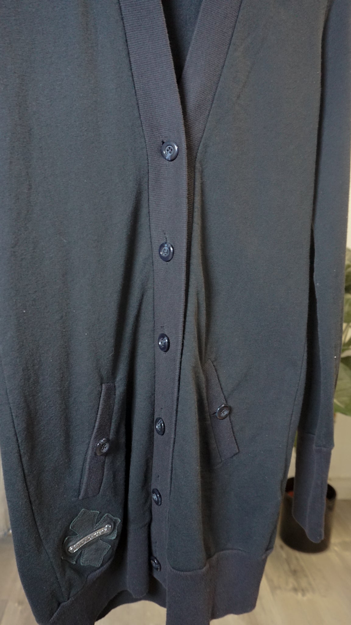 Patched Cardigan "Black"