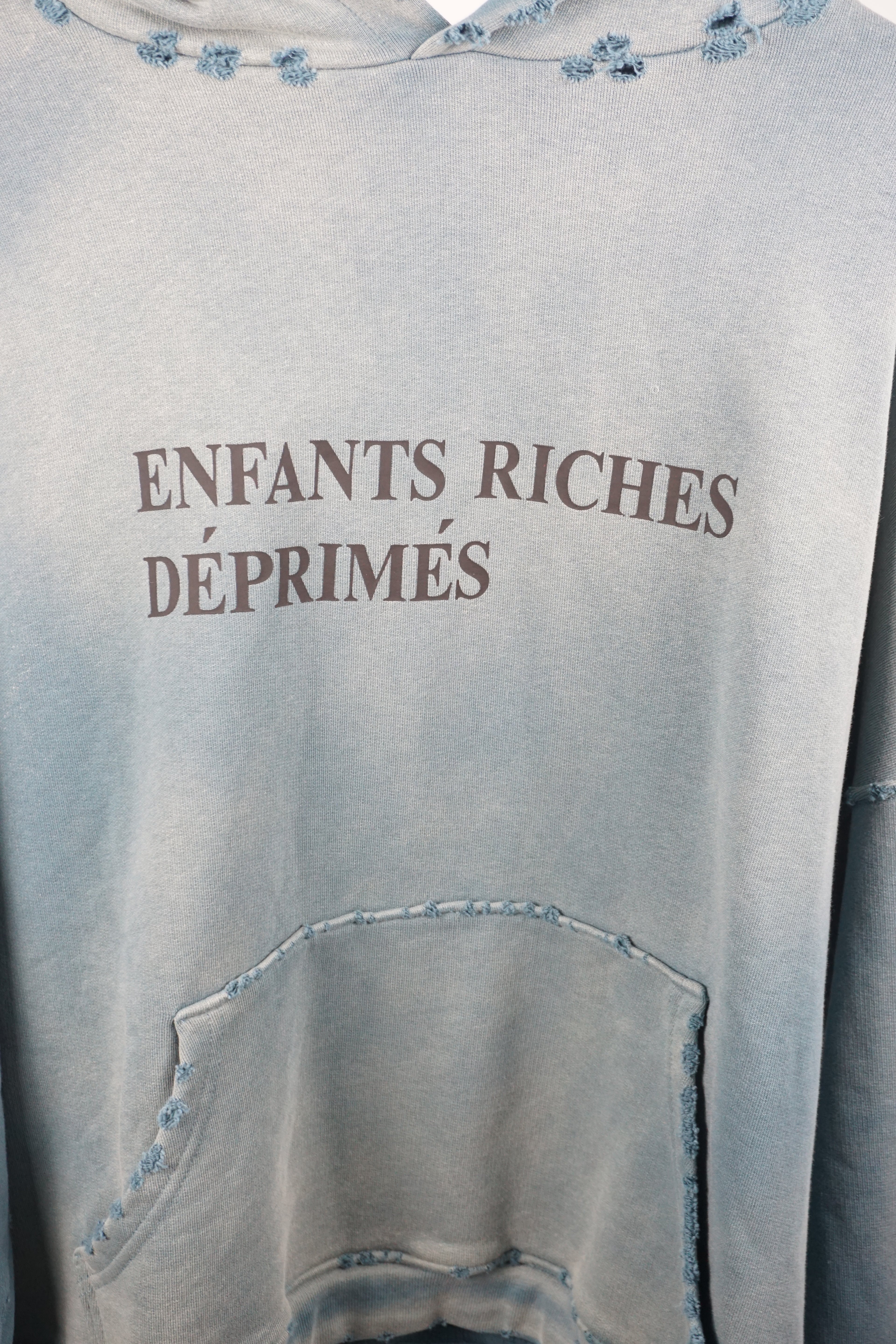 Sun faded aqua Classic Logo Hoodie