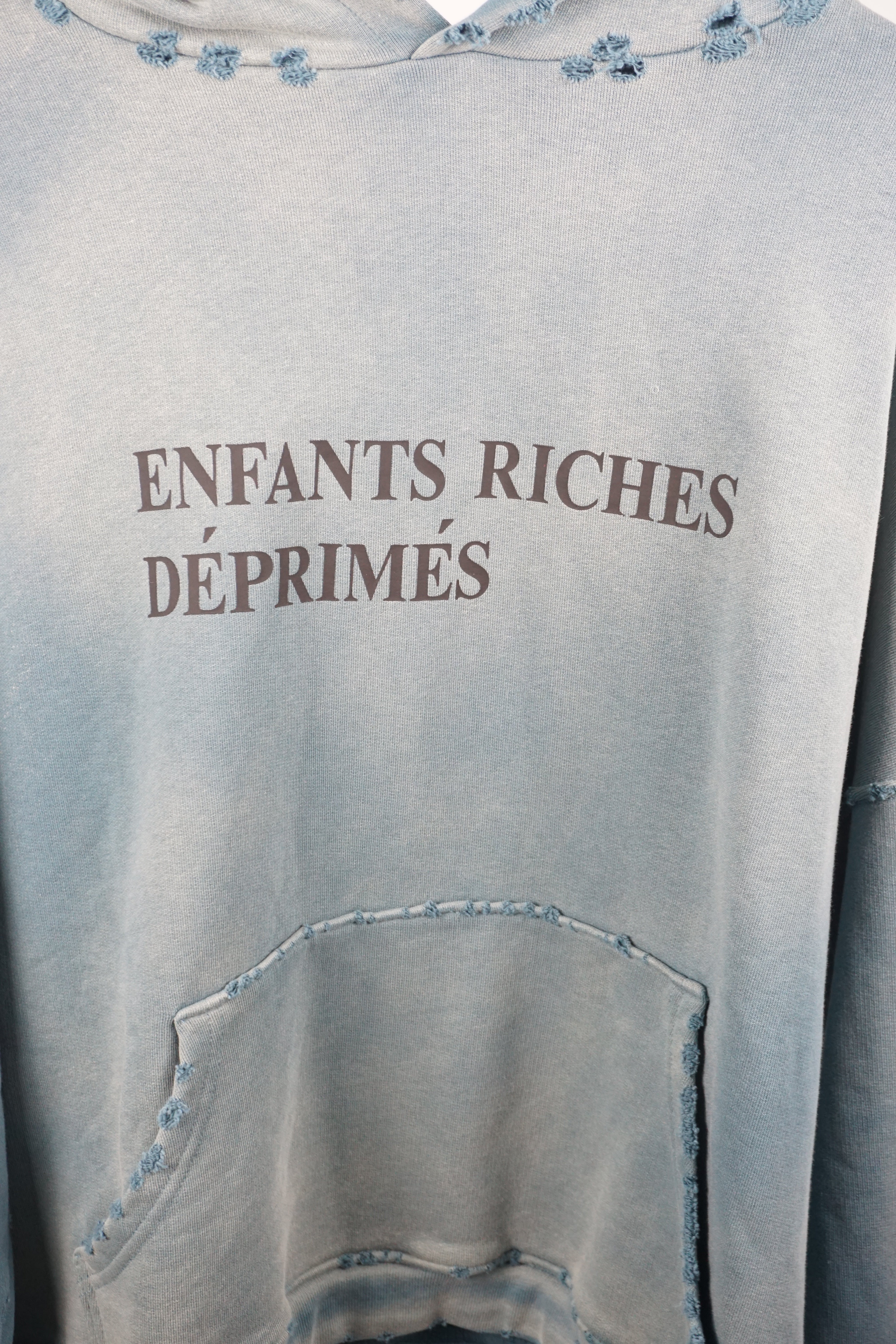 Sun faded aqua Classic Logo Hoodie “Blue“