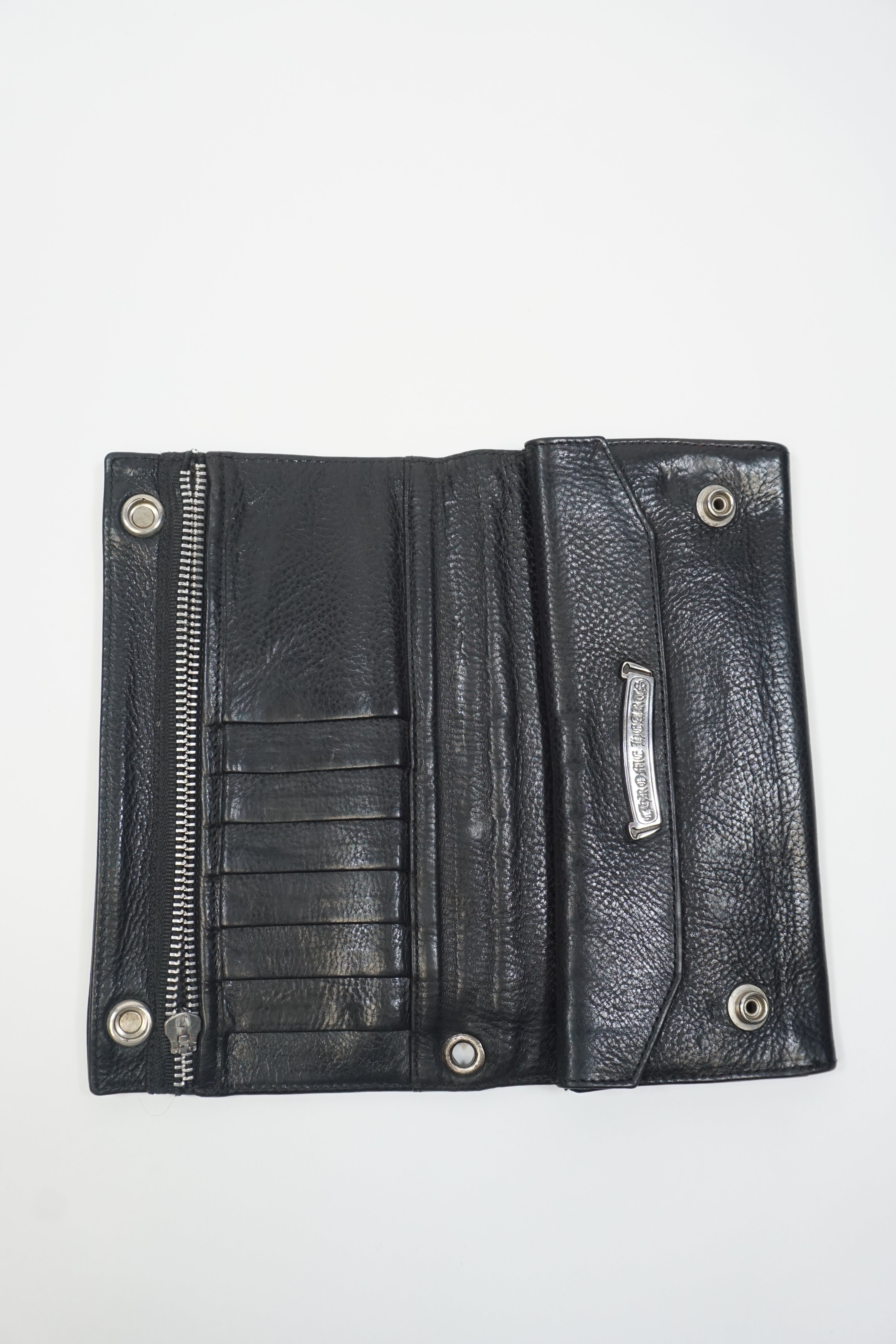Long Leather bifold wallet