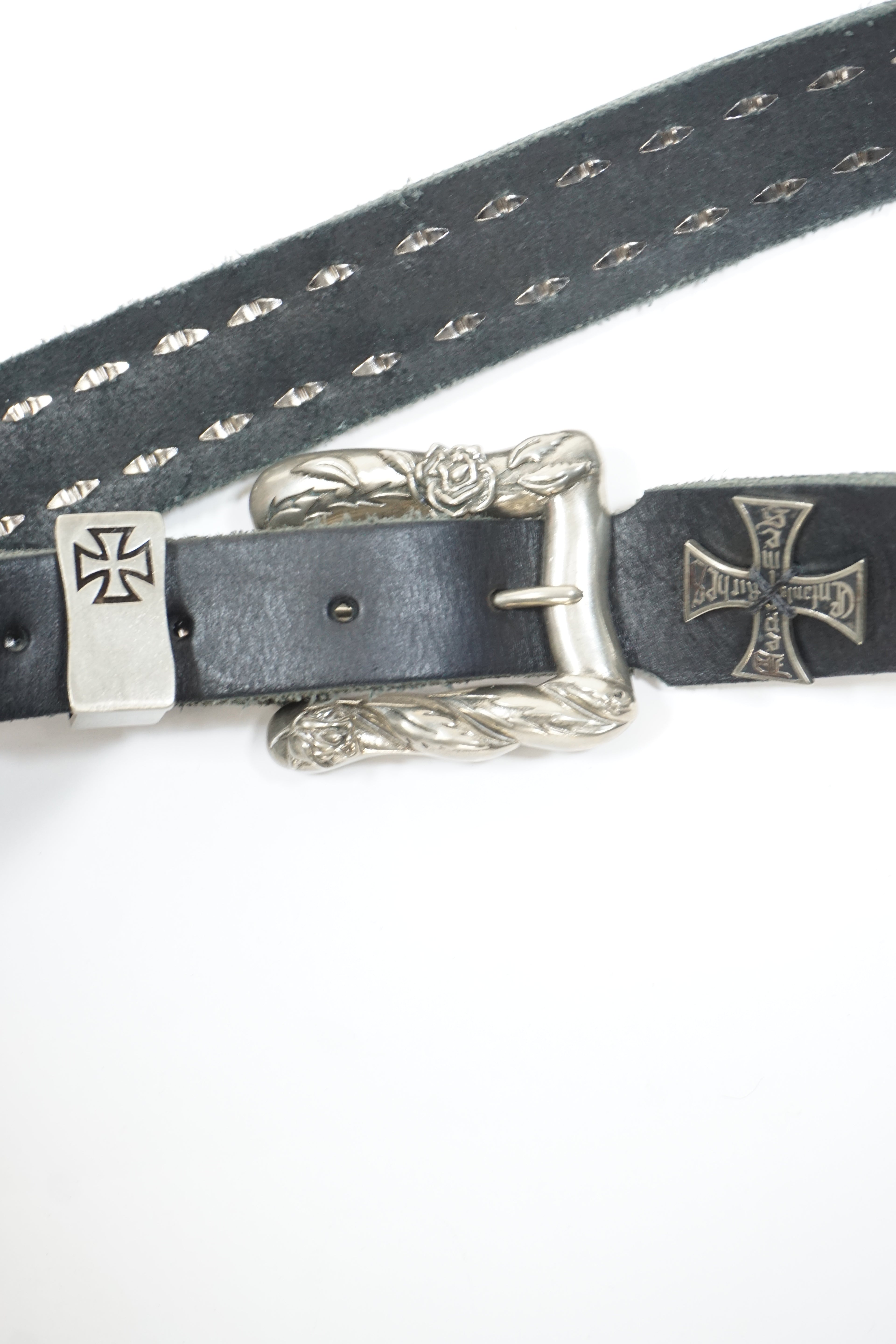 Leather Studded Cross Belt