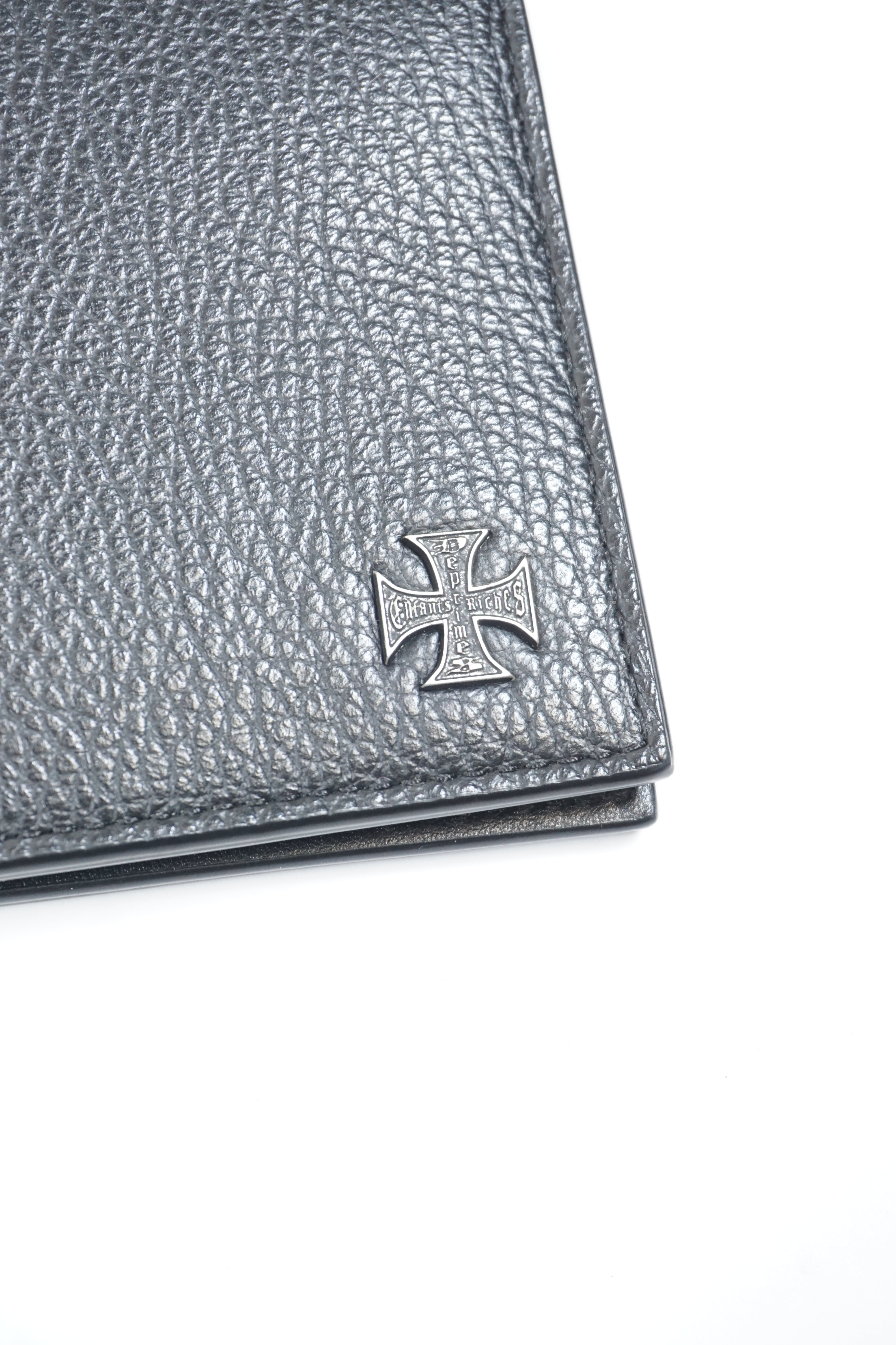 Schwarze Leder-Kreuzgeldbörse