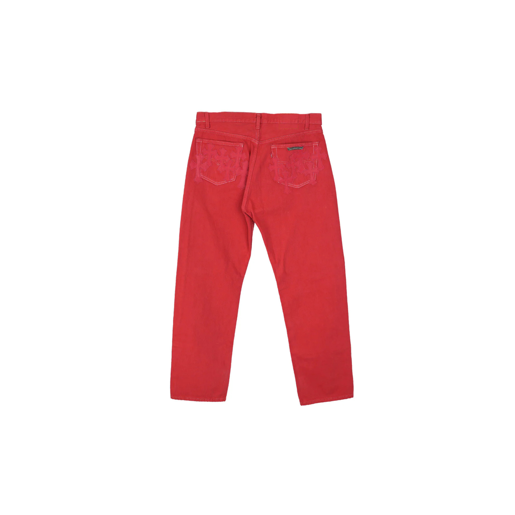Red Paris Large Patch Jeans