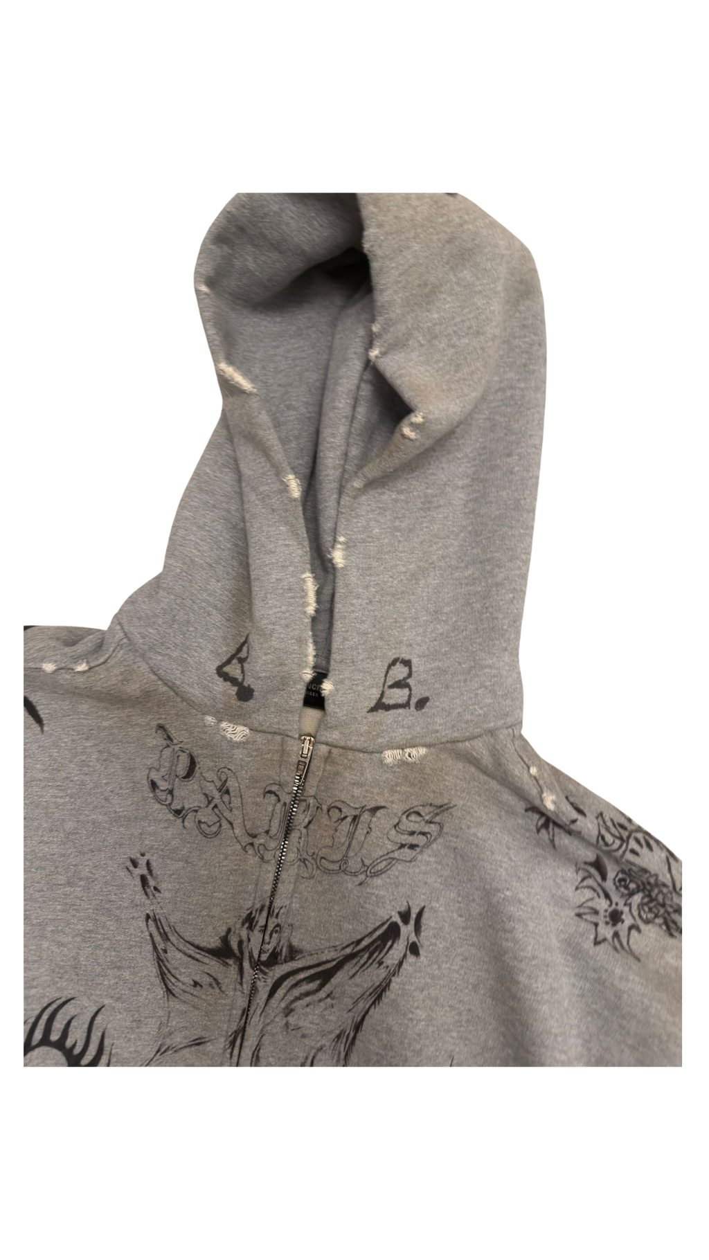 Balenciaga Tattoo Zip-Up Hoodie