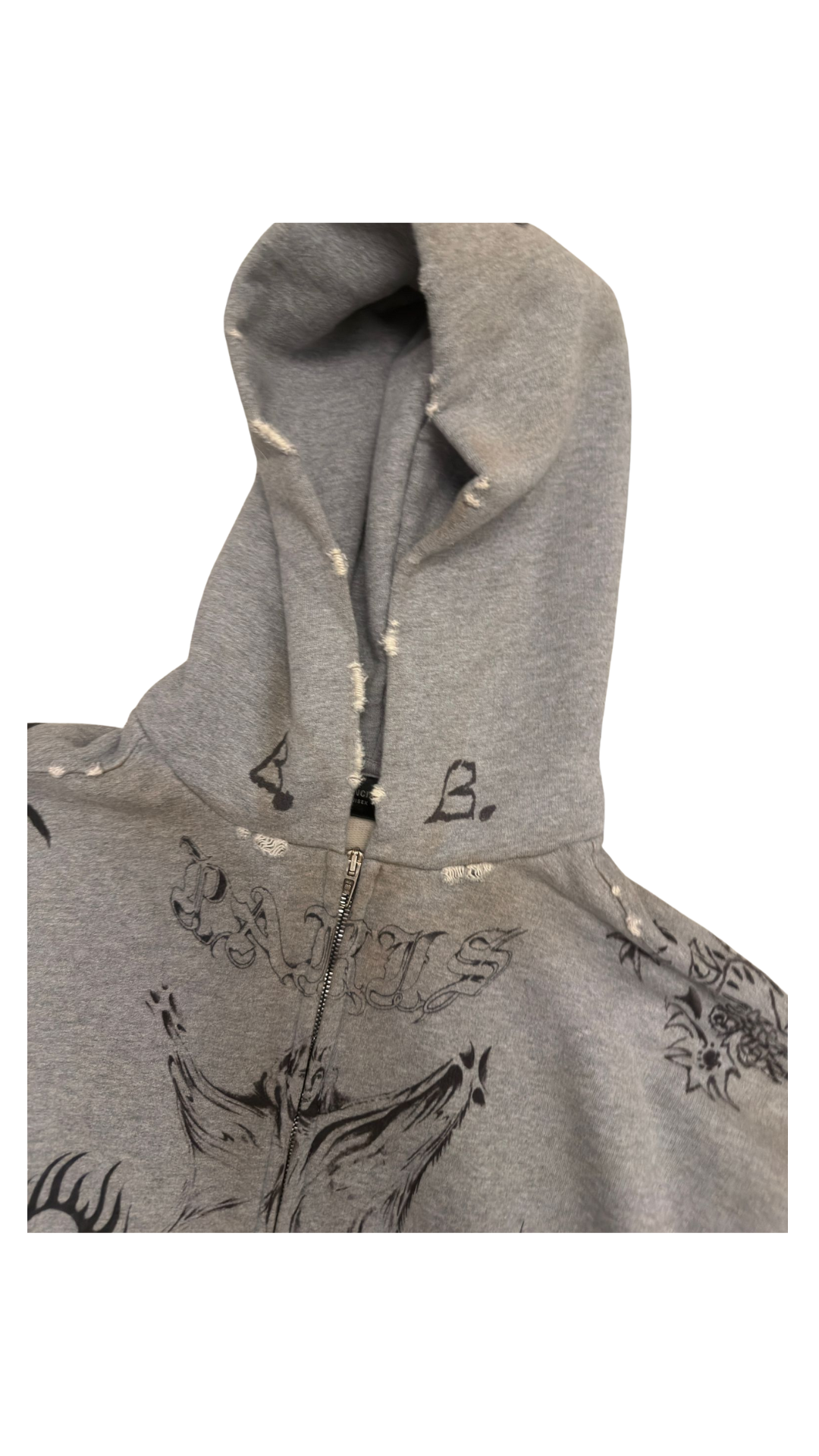 Balenciaga Tattoo Zip-Up Hoodie