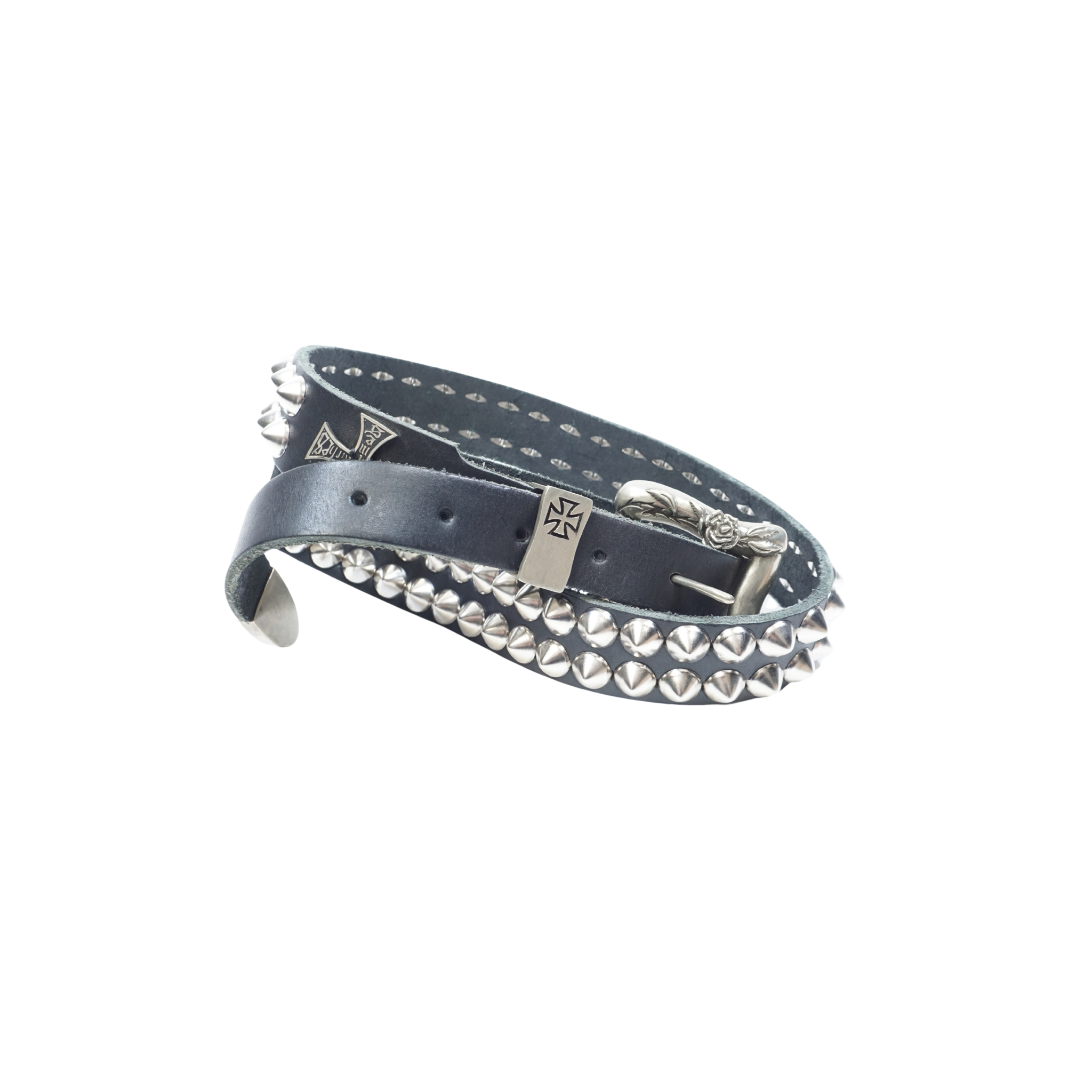 Leather Studded Cross Belt