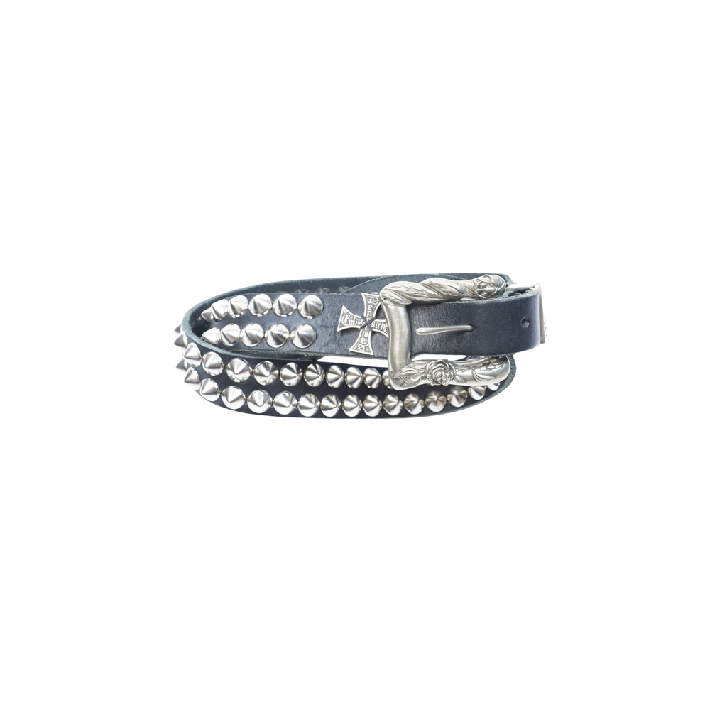 Leather Studded Cross Belt