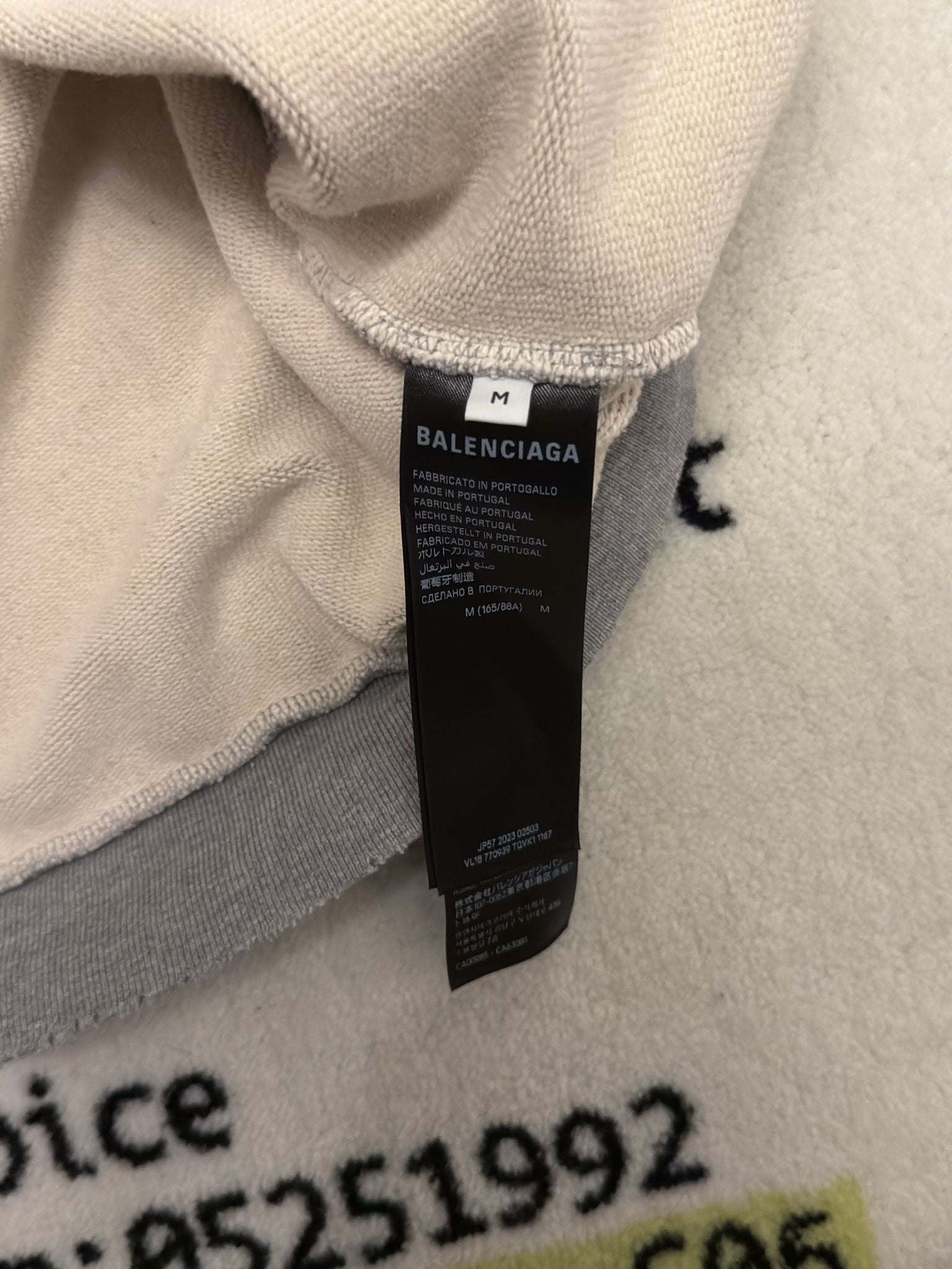 Balenciaga Tattoo Zip-Up Hoodie