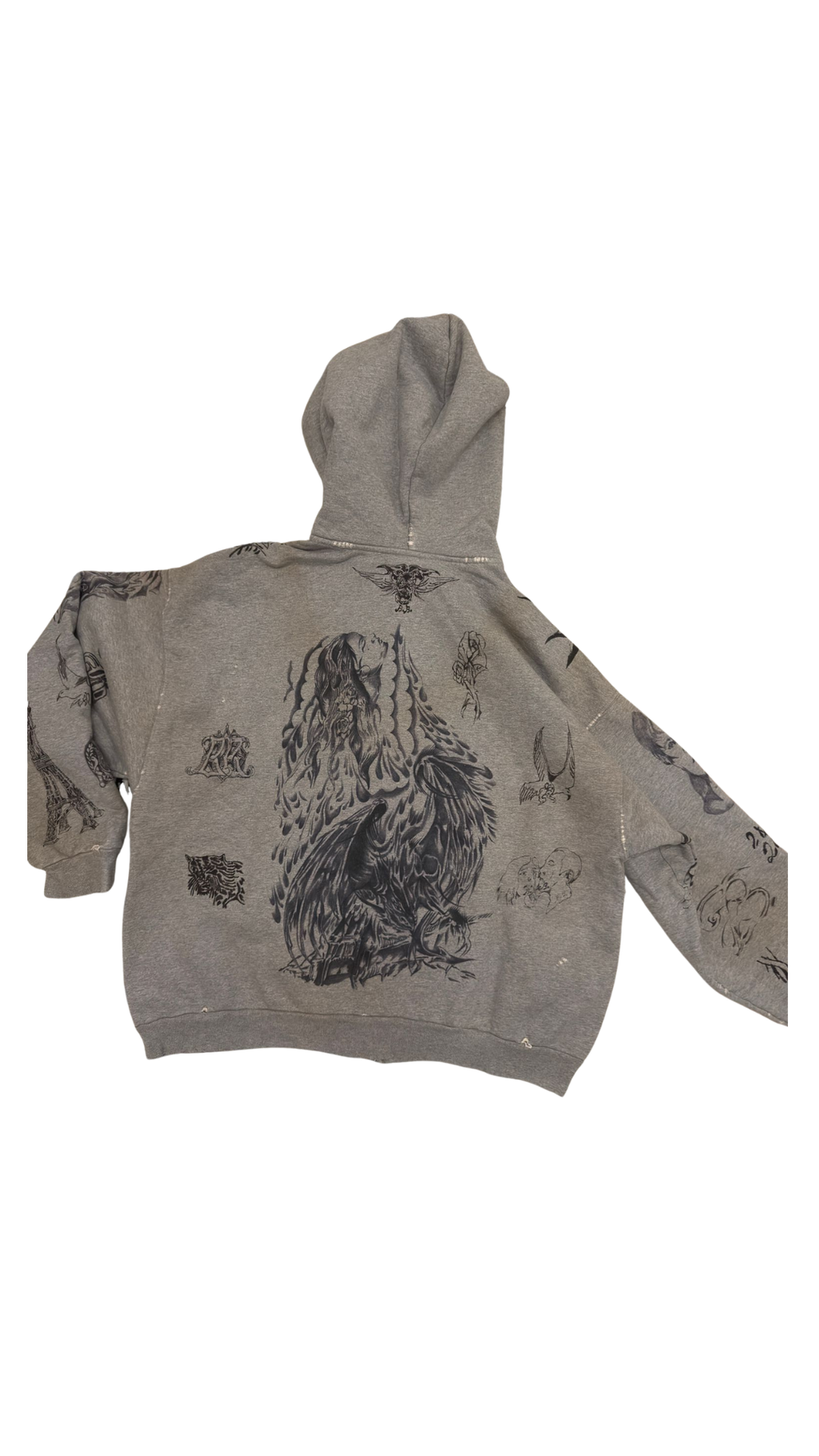 Balenciaga Tattoo Zip-Up Hoodie