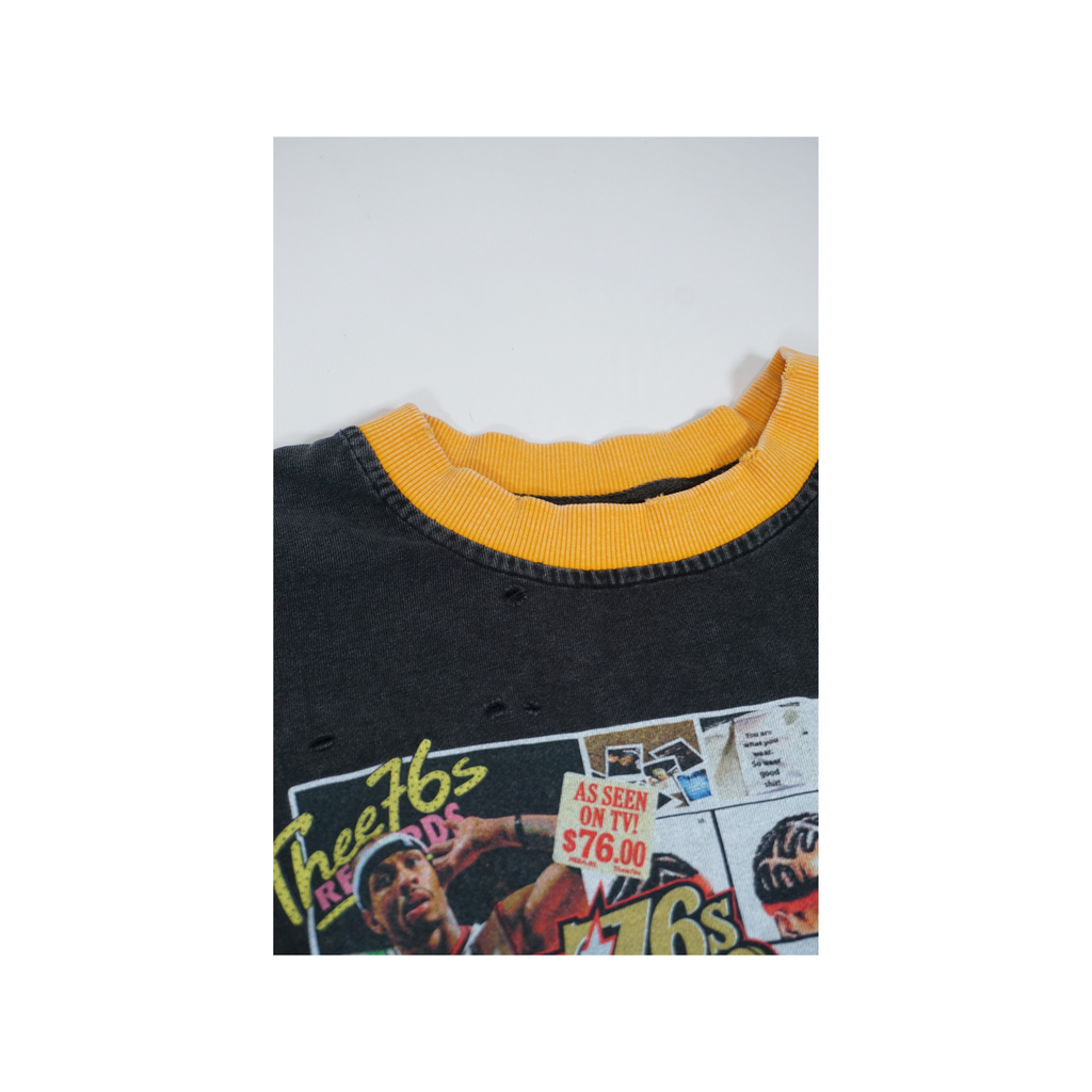 Vintage Black Distressed tee