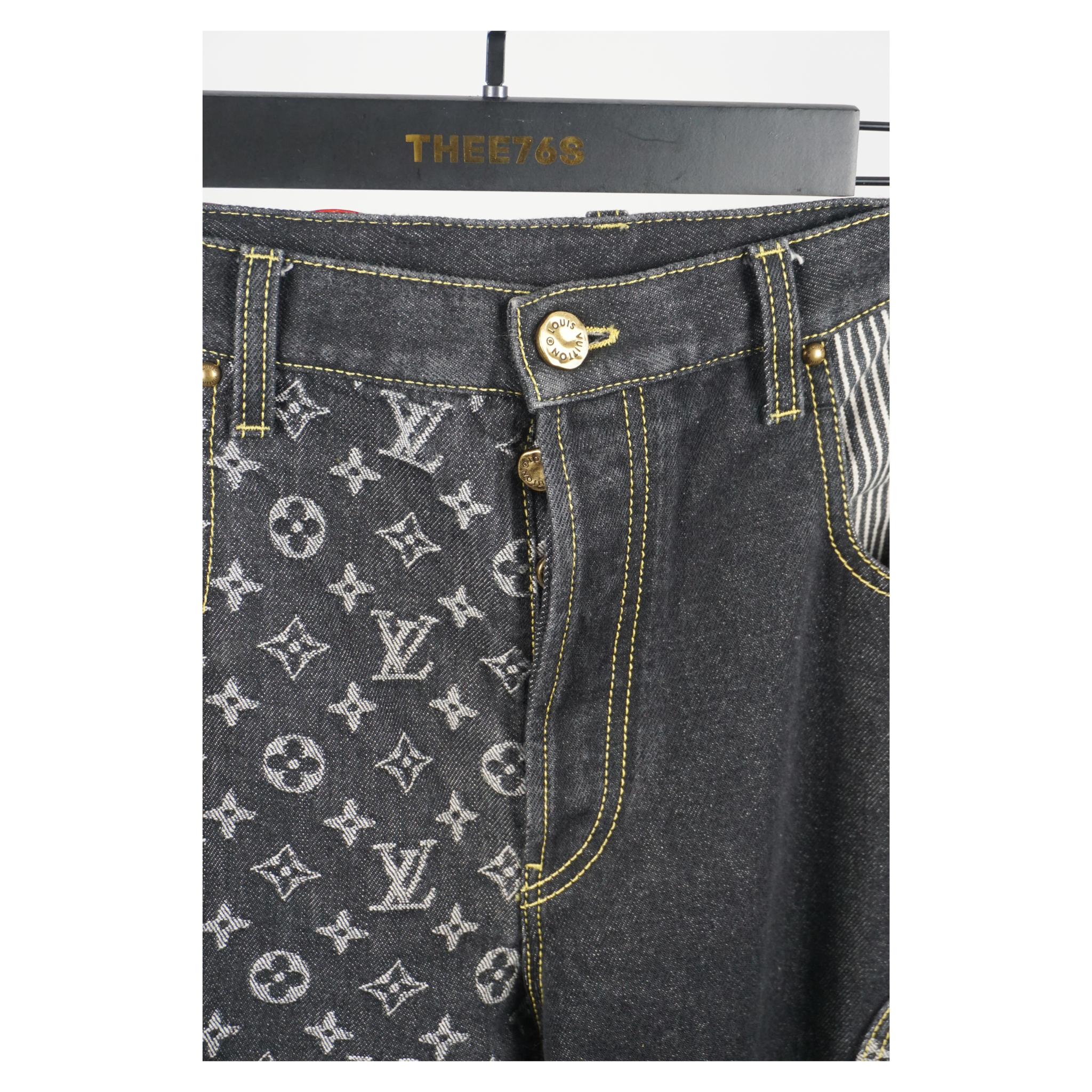 Monogram crazy denim jeans "Black"
