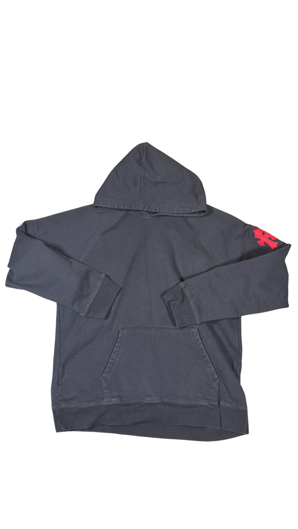 Triple Cross Patch Paper Jam Hoodie “Black & Red“