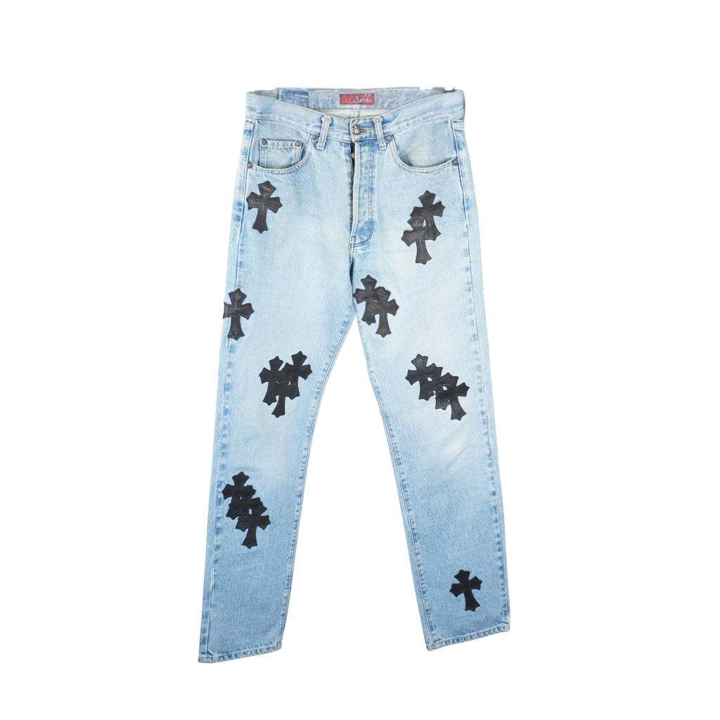 CEMETERY PATCH LIGHT BLUE BIG STAR DENIM