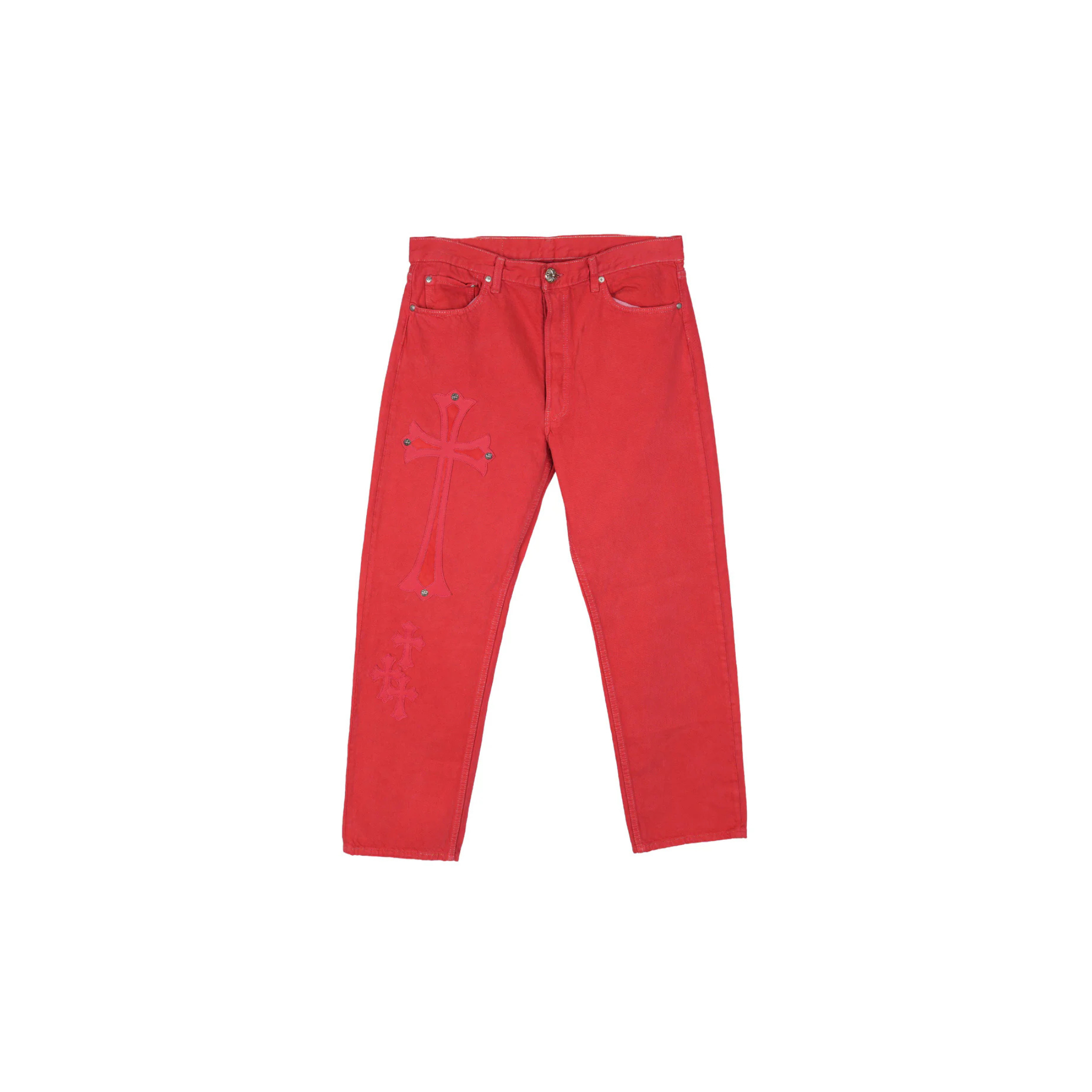 Red Paris Large Patch Jeans