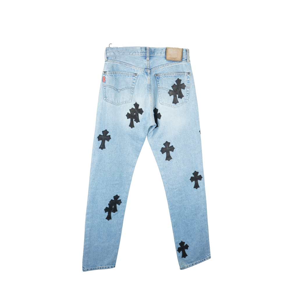 CEMETERY PATCH LIGHT BLUE BIG STAR DENIM