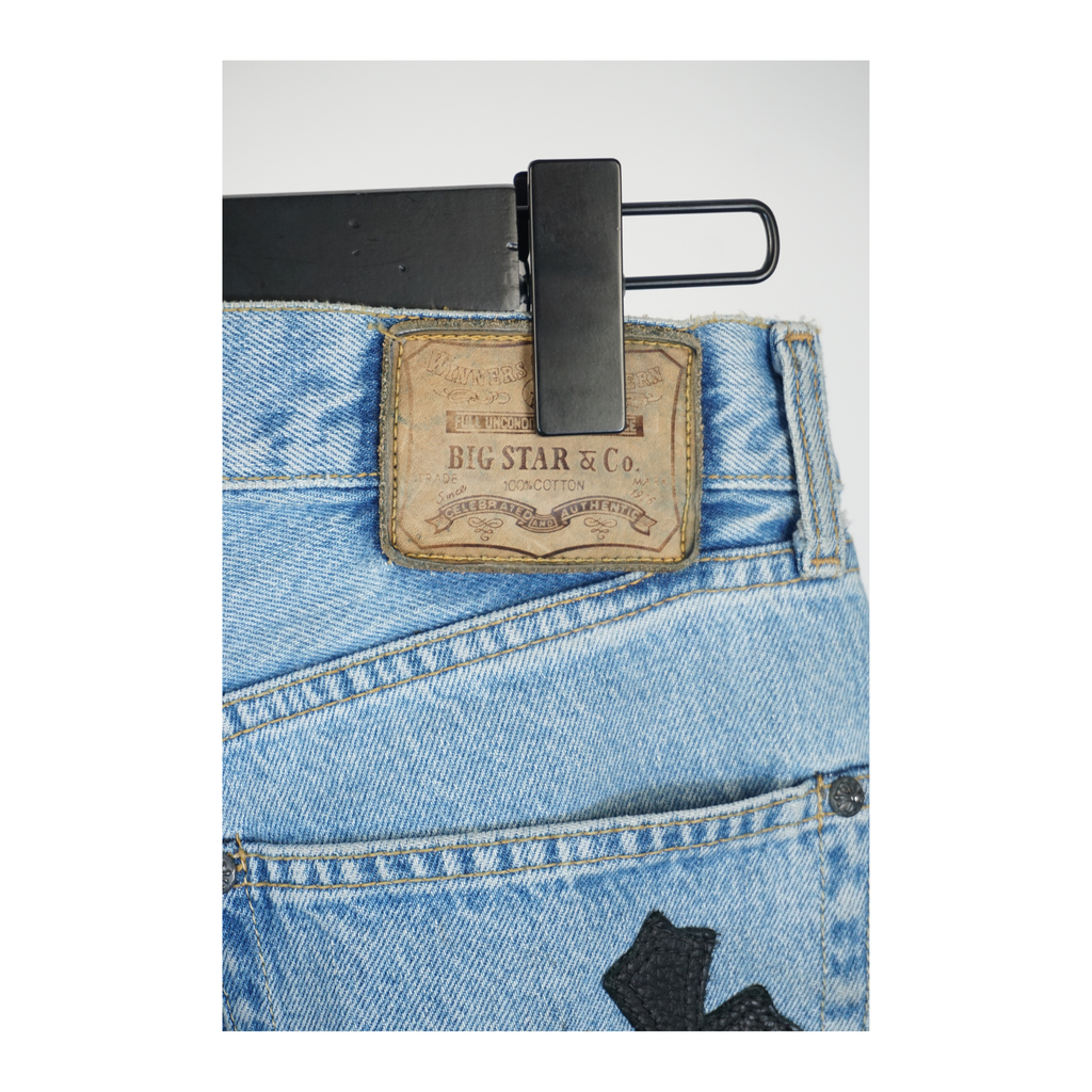 CEMETERY PATCH LIGHT BLUE BIG STAR DENIM